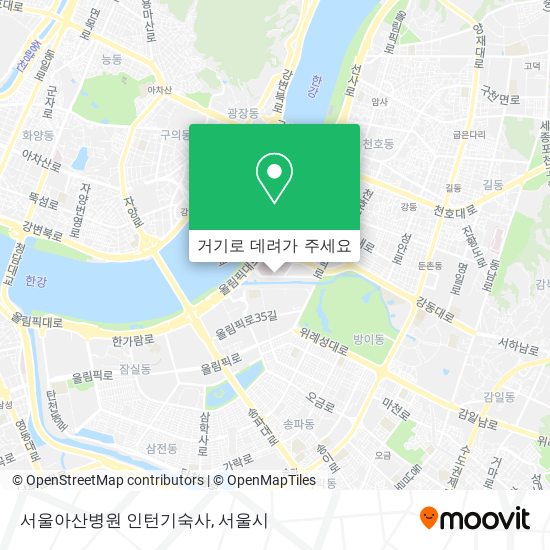 서울아산병원 인턴기숙사 지도