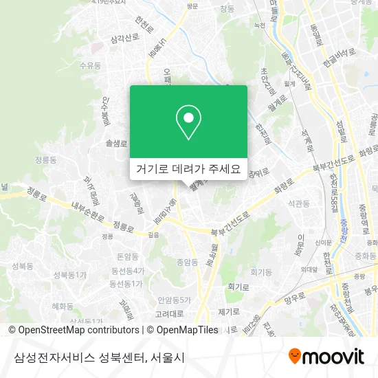 삼성전자서비스 성북센터 지도