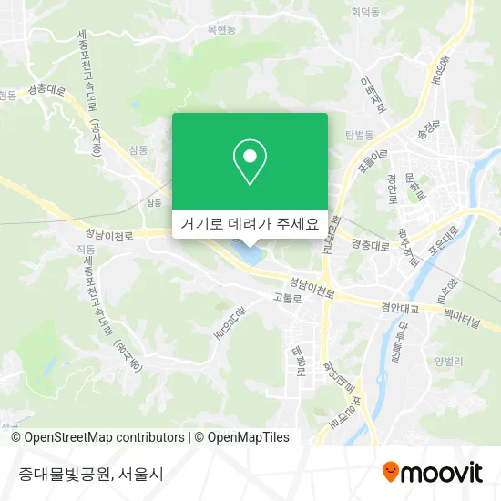 중대물빛공원 지도