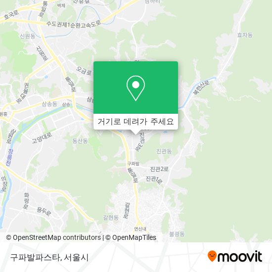 구파발파스타 지도