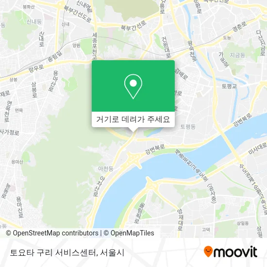 토요타 구리 서비스센터 지도