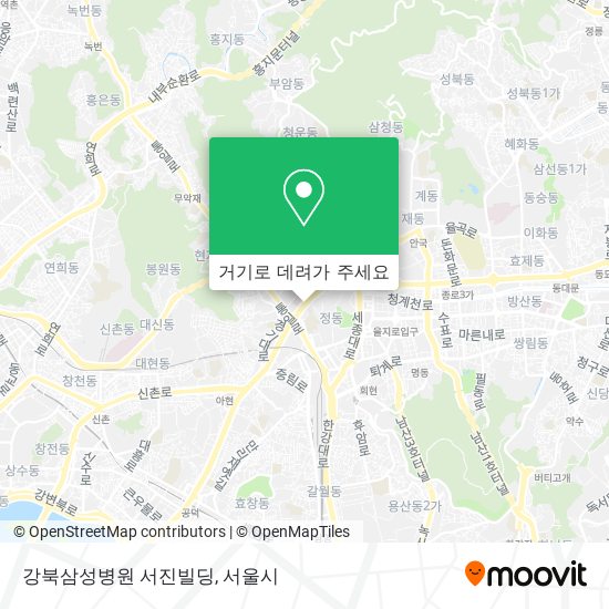 강북삼성병원 서진빌딩 지도