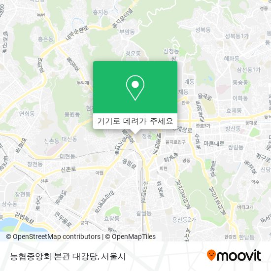 농협중앙회 본관 대강당 지도