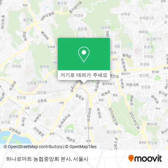 하나로마트 농협중앙회 본사 지도
