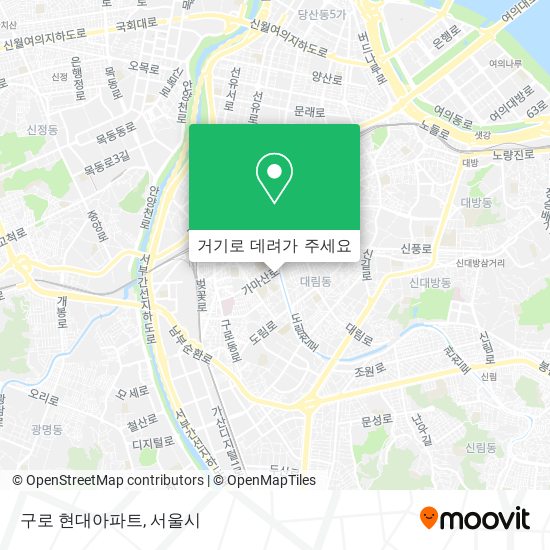 구로 현대아파트 지도