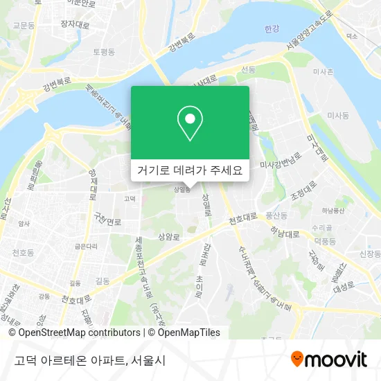 고덕 아르테온 아파트 지도