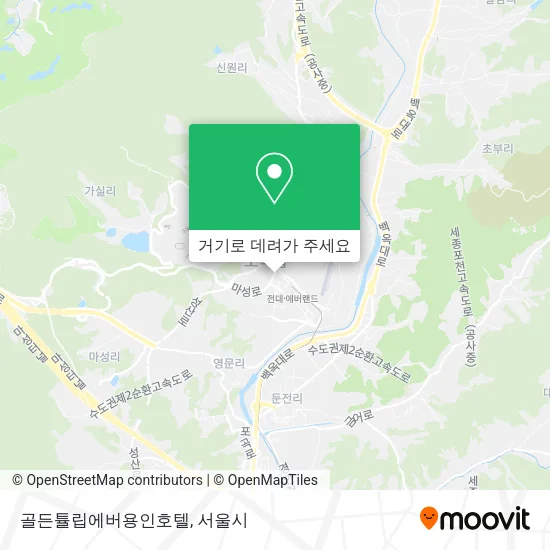 골든튤립에버용인호텔 지도