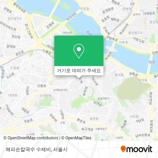해피손칼국수 수제비 지도