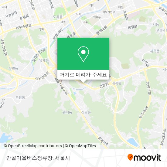 안골마을버스정류장 지도