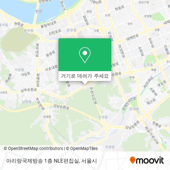아리랑국제방송 1층 NLE편집실 지도