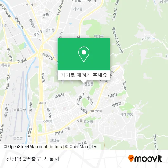 산성역 2번출구 지도