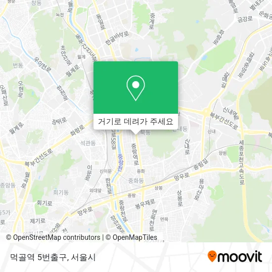 먹골역 5번출구 지도