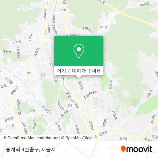 중계역 4번출구 지도
