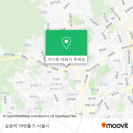 길음역 10번출구 지도