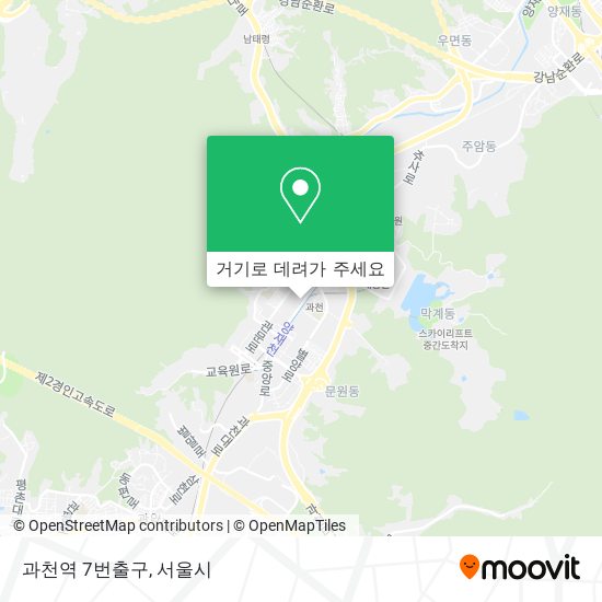 과천역 7번출구 지도