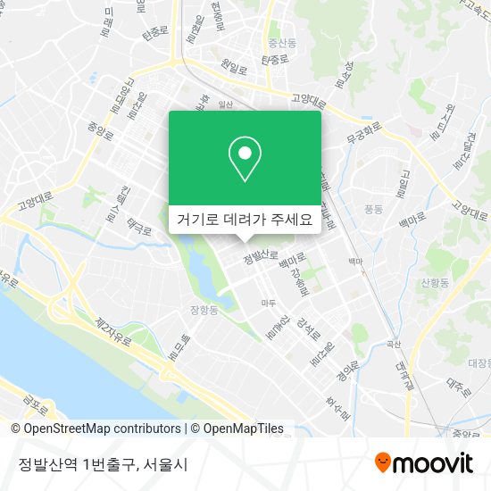 정발산역 1번출구 지도