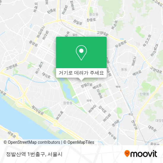 정발산역 1번출구 지도