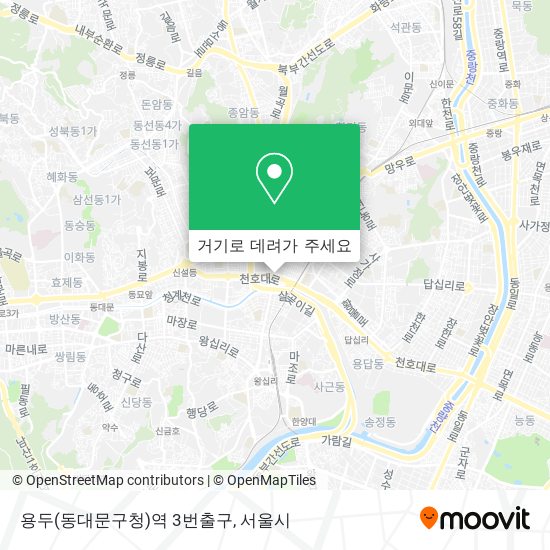 용두(동대문구청)역 3번출구 지도