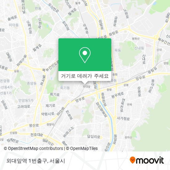 외대앞역 1번출구 지도