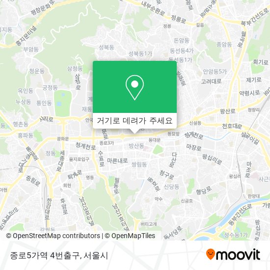 종로5가역 4번출구 지도