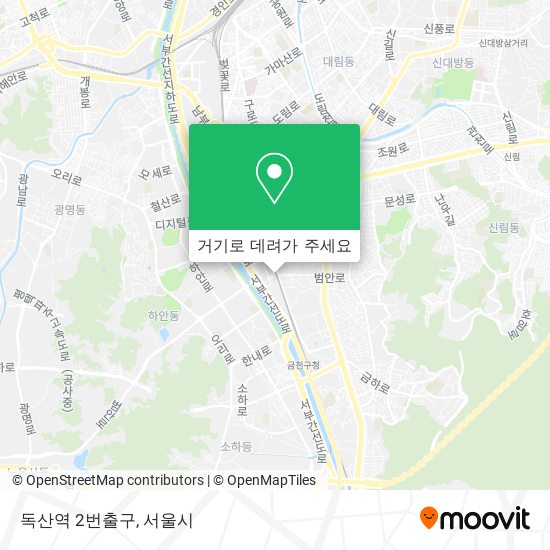 독산역 2번출구 지도