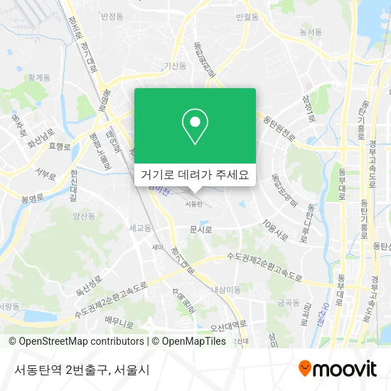 서동탄역 2번출구 지도