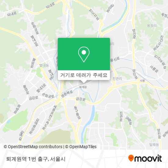 퇴계원역 1번 출구 지도