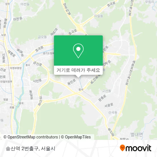 송산역 2번출구 지도