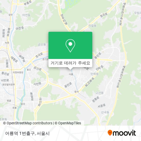 어룡역 1번출구 지도