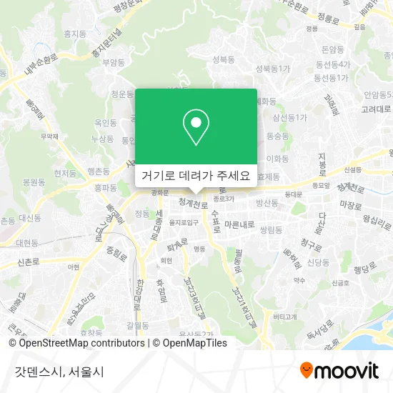 갓덴스시 지도