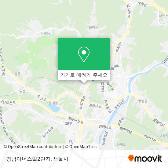 경남아너스빌2단지 지도