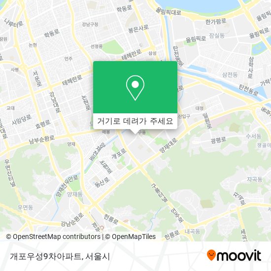 개포우성9차아파트 지도