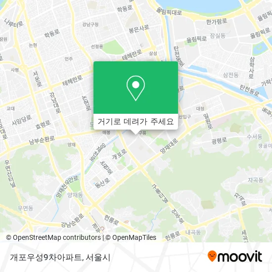 개포우성9차아파트 지도