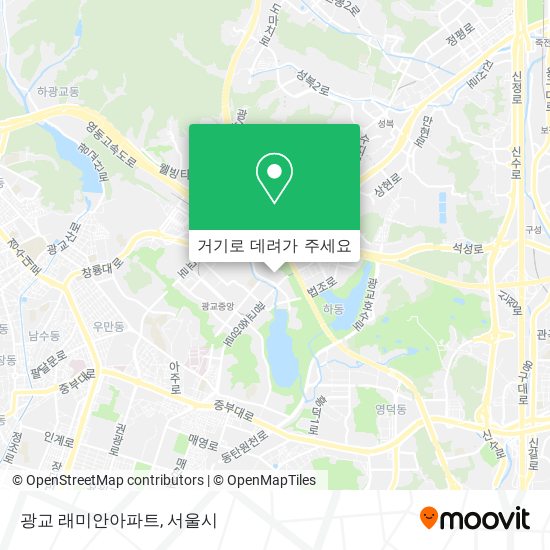 광교 래미안아파트 지도