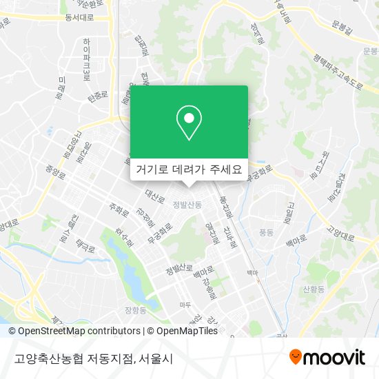 고양축산농협 저동지점 지도