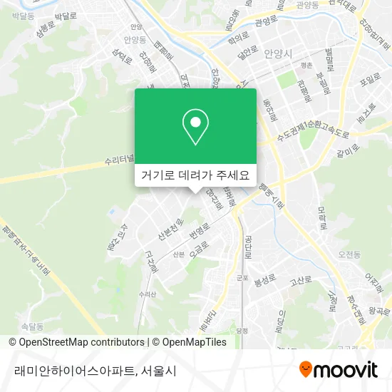 래미안하이어스아파트 지도