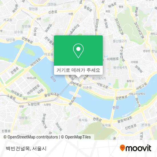 백빈건널목 지도