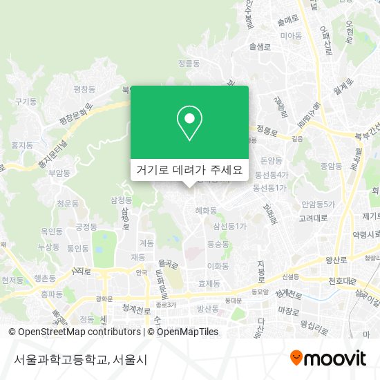 서울과학고등학교 지도