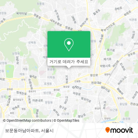 보문동아남아파트 지도