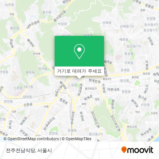 전주전남식당 지도