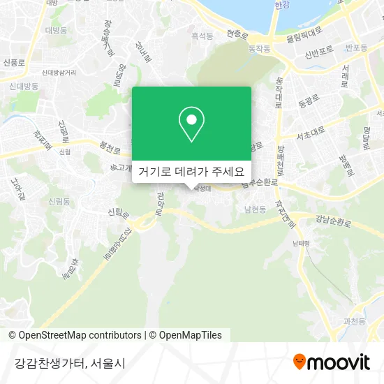 강감찬생가터 지도