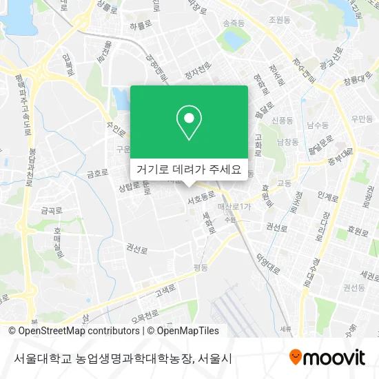 서울대학교 농업생명과학대학농장 지도