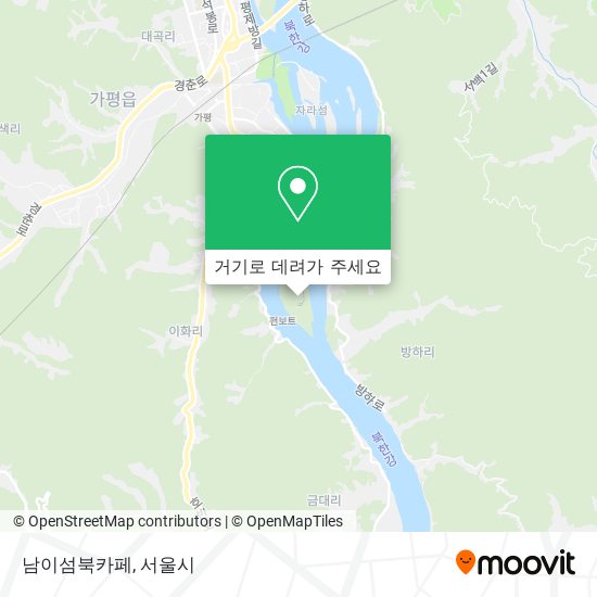 남이섬북카페 지도