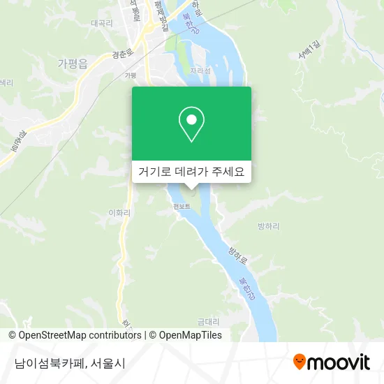 남이섬북카페 지도