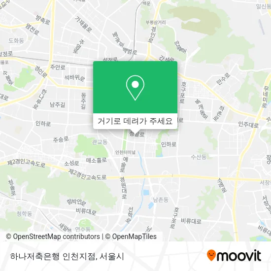하나저축은행 인천지점 지도