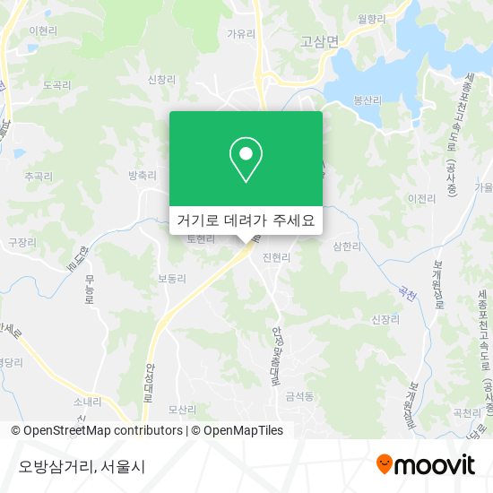 오방삼거리 지도