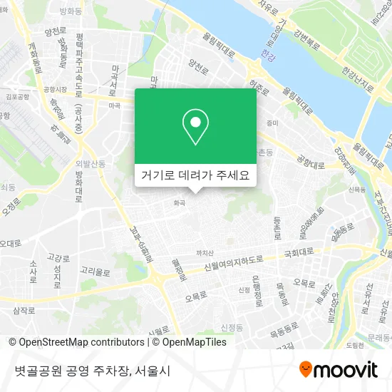볏골공원 공영 주차장 지도