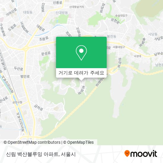 신림 벽산블루밍 아파트 지도