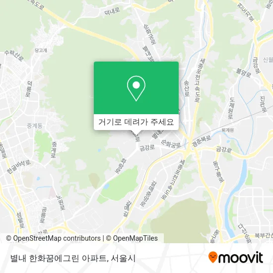 별내 한화꿈에그린 아파트 지도