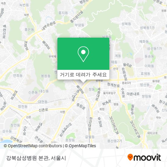 강북삼성병원 본관 지도
